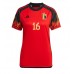 Belgium Thorgan Hazard #16 Replica Home Stadium Shirt for Women World Cup 2022 Short Sleeve